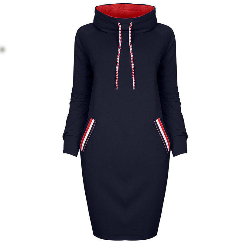 Damen Winterkleid mit Kapuze – Warmes Sweatkleid für kalte Tage